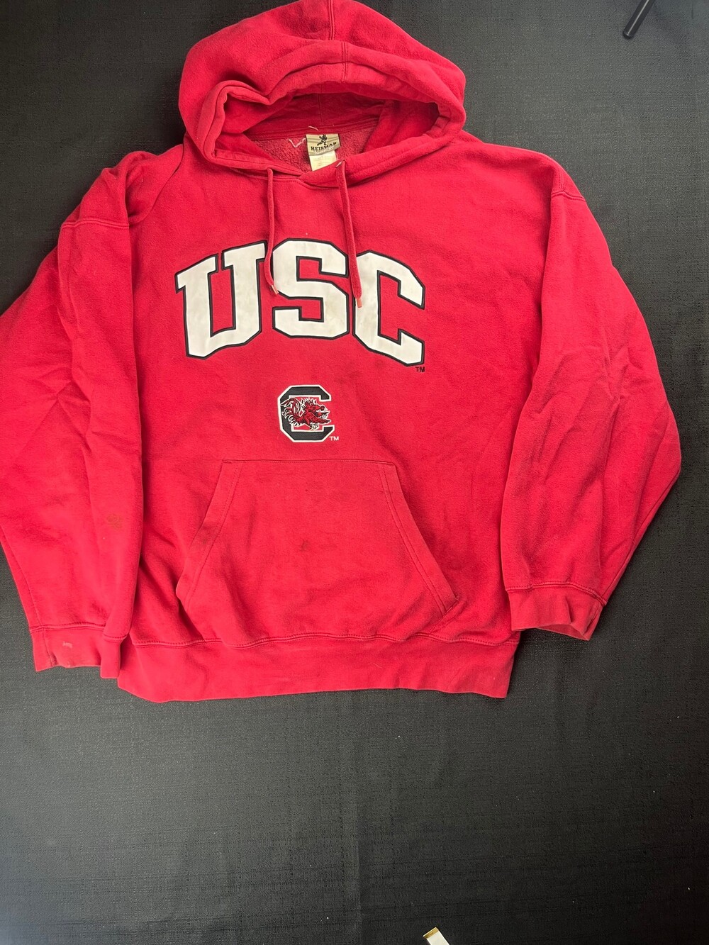 Vintage Heisman Collection Red Hoodie 2XL USC Gamecocks Cotton Blend